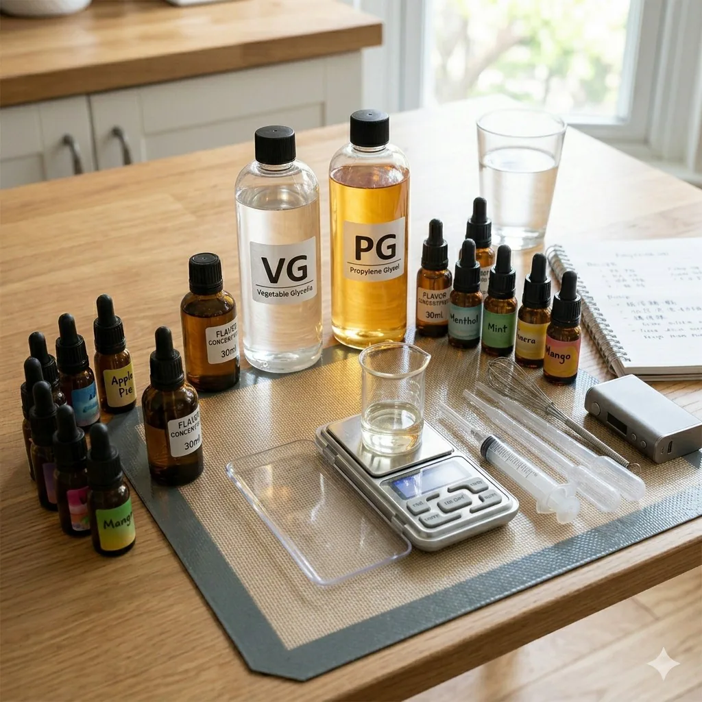 自製電子煙油 VG PG 香精調配工作台